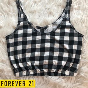 Forever 21 size s small cropped checkered top
